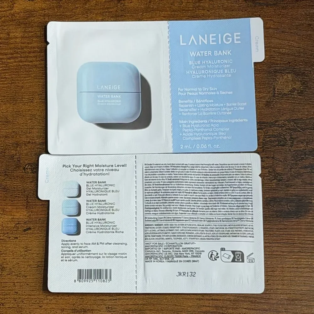 Laneige Berry Lip Sleeping Mask 20g + Lip Glowy Balm + Water Bank Mini NEW w/box